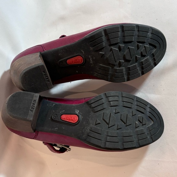 WOLKY Sz 39 Almond Toe Leather Mary Jane Style Heels Shoes - Picture 10 of 11